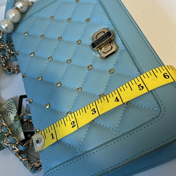 NWT Badgley Mischka Crossbody Faux Pearl Studded Accents - Picture 14 of 15